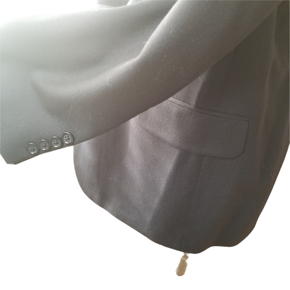 Stafford 44R Suit Jacket / Sport Coat Navy Blue 100% Pure New Wool - Picture 3 of 10